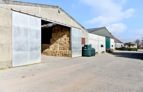 de is de schuur met stro van Delmofarm
